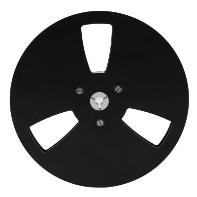 7 Inch Empty Tape Reel, Aluminum Alloy, 1/4 Inch Universal for Nab, Black with Anti Bending, Replacement, Low Noise