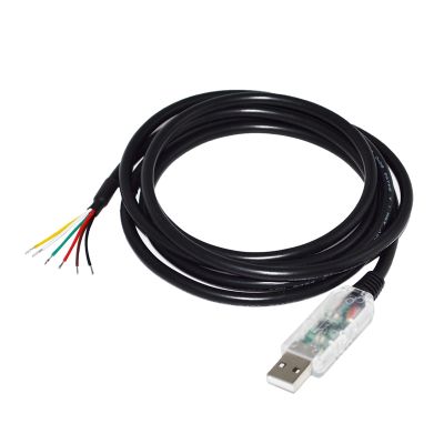 Fit FotrFTDI FT232RL USB to RS485 6 CORE 6P WE Converter Serial Communication Cable Compatible USB-RS485-WE-1800-BT GND Data A+ B- 120R (Color : Transparent USB Case, Size : 5M)