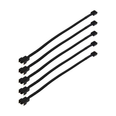 Tongkat 5PCS 4 Pin PWM Connector Case Fan Extension Power Cable Fit Fit Compatible Computer CPU Fit Compatible Computer Case Fan 12 Inch