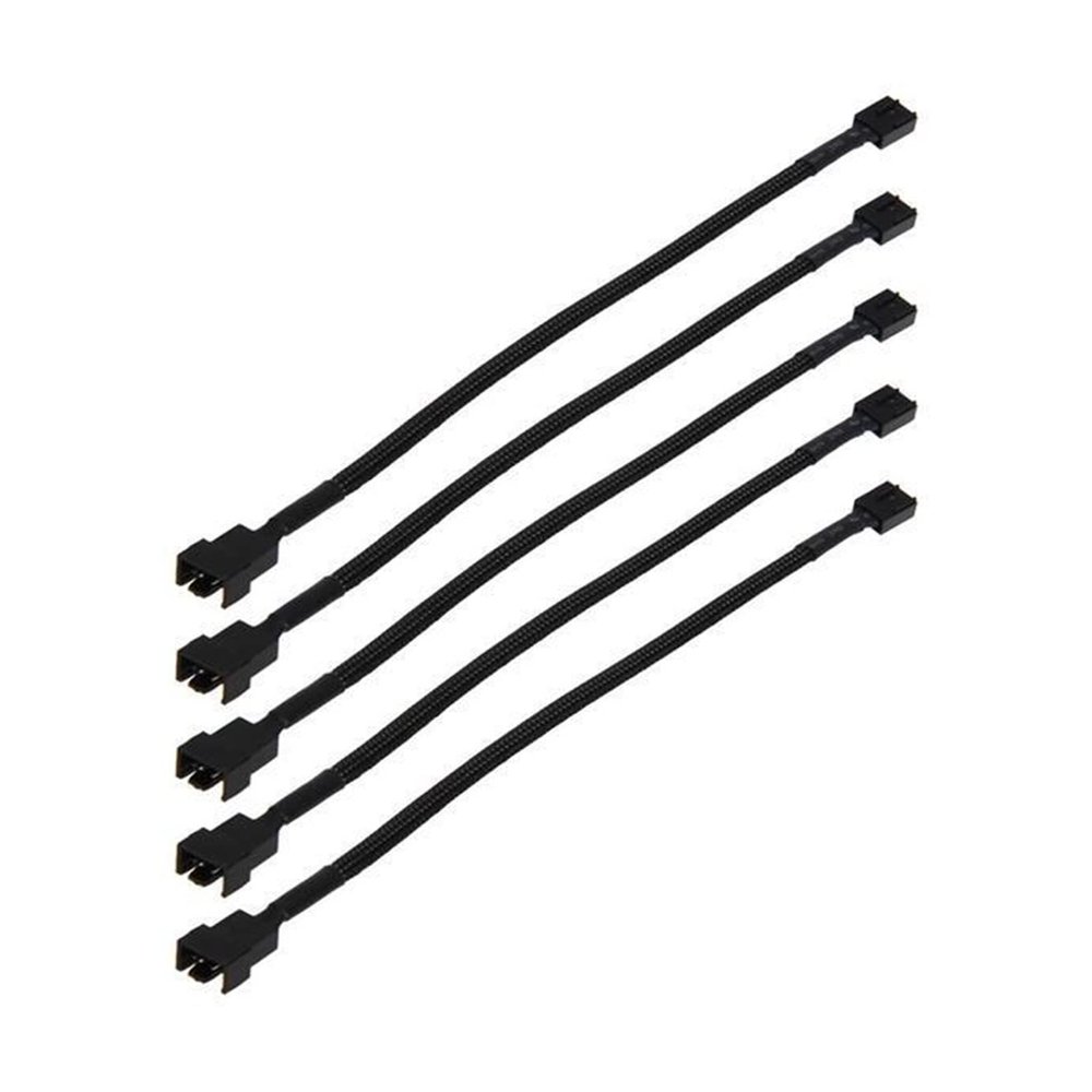 Tongkat 5PCS 4 Pin PWM Connector Case Fan Extension Power Cable Fit Fit Compatible Computer CPU Fit Compatible Computer Case Fan 12 Inch