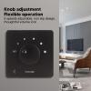 Beufee Home Wall Mount Volume Control, Professional 5 Gears Tuning Knob 50w Wall Speaker Volume Control Channel Speakers Controller(Black) view 3