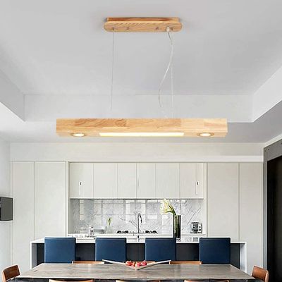 Fashionable Industrial Pendant Lighting V-intage, Kitchen Island Pendant Lighting, Led Wood Hanging Lamp with Built-in Spot Light Compatible with Kitchen/Living Room/Office/Cafe/Study - ,pendant