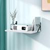 DAWASAPAT Projector Wall Mount Shelf, Floating Projector Shelf for Wall, Router/Cable Box/Router Wall Mount, 15.7" x 9.8"(Lx W) Projector Holder Stand Accessories with Cable Ties view 1