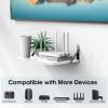 DAWASAPAT Projector Wall Mount Shelf, Floating Projector Shelf for Wall, Router/Cable Box/Router Wall Mount, 15.7" x 9.8"(Lx W) Projector Holder Stand Accessories with Cable Ties view 4