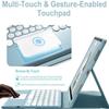 PboyiqiS Keyboard Case for Galaxy Tab S10 Lite/ S10 FE/S9FE/S9/S8 /S7, Trackpad Detachable Keyboard Slim Stand Folio Cover with S Pen Holder,Purple view 4