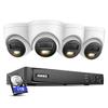 ANNKE H1200 12MP PoE Security Camera System, 4pcs H.265+ Surveillance IP Cameras and 8CH NVR with 1TB HDD, Person Vehicle Detection, Spotlight Color Night Vision view 1
