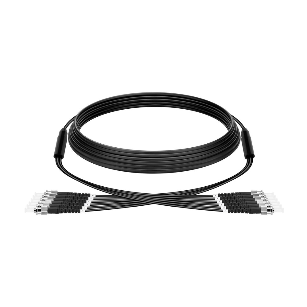 OM3 Fiber ST to ST Multimode 150M/492FT,TPU Outdoor Fiber Optic Cable Simplex 6Core 50/125um Armored Fiber Patch Cable UPC OD-5mm Fiber Optic Internet Cable