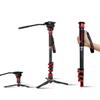 IFOOTAGE 71Video Monopod with Fluid Head,Carbon Fiber Monopod with Feet,Pedal Base Tripod CB3 Base-P Low Profile,for Sony,Nikon,DSLR,Max.Payload 17.64lb/8KG,Cobra 3 C180F-P + K5S view 1
