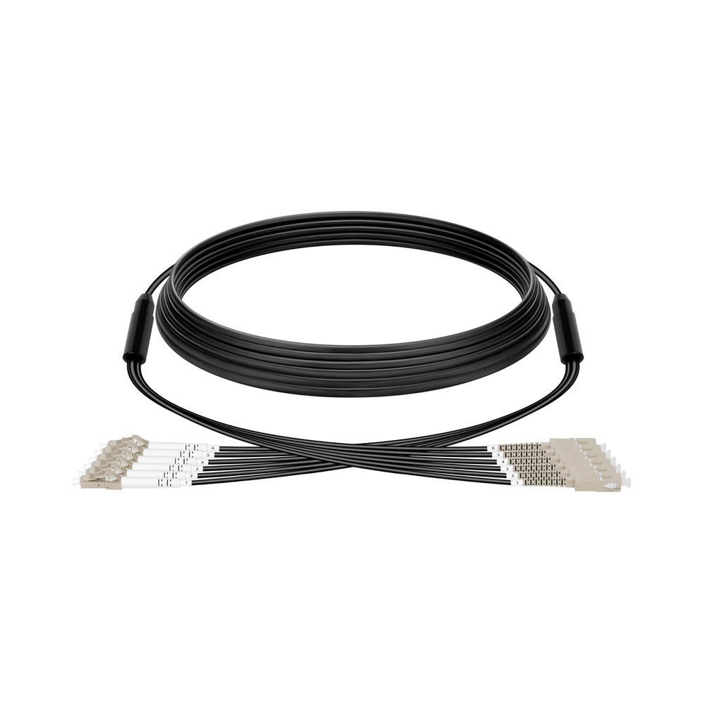 OM3 Fiber SC to LC Multimode 500M/1640FT,TPU Outdoor Fiber Optic Cable Simplex 6Core 50/125um Armored Fiber Patch Cable UPC OD-5mm Fiber Optic Internet Cable