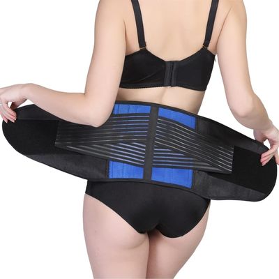 LUXRUB S-6XL Back Bandage Men Women Waist Support Belt Large Size Double Pull Lumbar Decompression Belt for Stabilizing The Lumbar Vertebrae During Sports and Work (Color : Blue, Size : Small)
