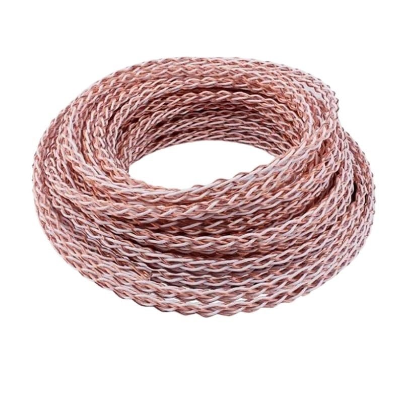 QukAn HiFi 8 Strands Speaker Wire 7N OCC Single Crystal Copper 1M 3M 5M 10M Audio Cable Amplifier Car Speakers (Size : 5M)