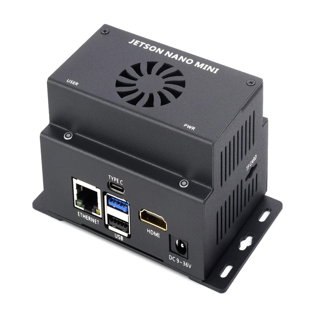 Waveshare Mini-Computer Based On Jetson Nano Module (NOT Included), Onboard Multiple Peripheral Interfaces, Supports Installing WiFi Or 4G Module, Metal Case