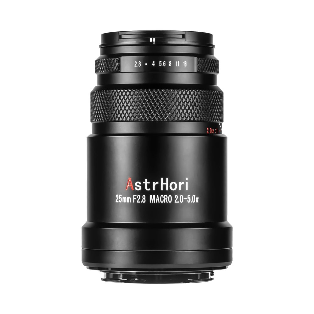 AstrHori 25mm F2.8 2X-5X Ultra Macro Lens Full Frame Manual Focus Compatible with Fuji X mirrorless Cameras,X-A1,X-A10,X-E2,X-A2,X-A3,etc.