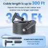 Klutchtech Starlink Cable 300FT, Starlink Replacement Cable for Standard Actuated Gen 2 Wire Extension V2 with End Caps Waterproof Gray (300FT/91M) view 4