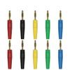 QukAn JZDZ 10pcs 2mm Gold Plated Banana Plug Electrical Connector Adaptor 5 Colors J.10005 (Color : 5 Red 5 Black) view 1