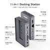 MAIWO USB-C Hub with M.2 SSD Enclosure, 11-in-1 Laptop Docking Station with 4K@60Hz, 100W PD, 1000Mbps Ethernet, SD/TF Card Slot, 10Gbps M.2 NVMe/SATA Slot, USB X4 view 2