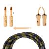 QukAn 1 Pair Speaker Cable L-4S8F OFC Audio HI-FI high-end Amplifier 4N OFC Speaker Cable Plug Cable (Color : A Pair-Banana to pin, Size : 1m) view 1