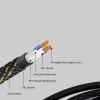 QukAn 1 Pair Speaker Cable L-4S8F OFC Audio HI-FI high-end Amplifier 4N OFC Speaker Cable Plug Cable (Color : A Pair-Banana to pin, Size : 1m) view 3