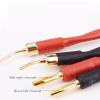 QukAn 1 Pair Speaker Cable L-4S8F OFC Audio HI-FI high-end Amplifier 4N OFC Speaker Cable Plug Cable (Color : A Pair-Banana to pin, Size : 1m) view 4