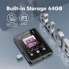 64GB MP3 Player with Bluetooth 5.3,Portable MP3 Player with Speaker for Kids with HiFi Lossless Sound Music,2.8 in Full Touchscreen,FM Radio,Voice Recorder,Supports Up to 128GB TF Card view 3