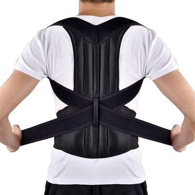LUXRUB S-5XL Large Size Full Back Support Belt Posture Corrector Men Back Straightener Women Humpback Corrector Providing Pain Relief From Neck Clavicle Shoulder Back (Color : Black, Size : 4X-Large)