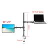 (40cm) DL-M902LP Full Motion Monitor Desktop Stand +10-15.6 Laptop Holder 10"-27" clamp Grommet Hole Base (Color : DL-M902LP) view 2