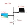 (40cm) DL-M902LP Full Motion Monitor Desktop Stand +10-15.6 Laptop Holder 10"-27" clamp Grommet Hole Base (Color : DL-M902LP) view 3