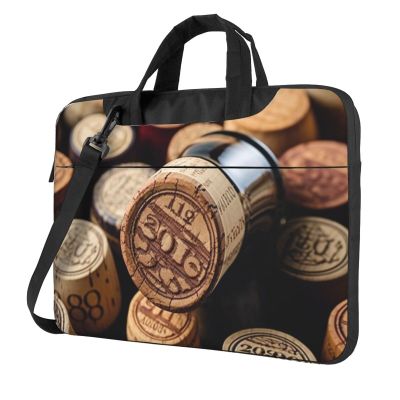 Vintage Wine bottle Laptop Shoulder Bag Portable Laptop Bag Laptop Case Crossbody Briefcase w/Strap Handle
