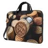 Vintage Wine bottle Laptop Shoulder Bag Portable Laptop Bag Laptop Case Crossbody Briefcase w/Strap Handle view 1