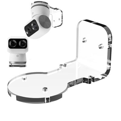 AZURAOKEY Wall Mount Acrylic Bracket Compatible with Eufy Security Indoor Cam S350, Acrylic Surveillance Bracket with Adhesive and Screws, Indoor/Outdoor, Better Camera Angles,1Pack