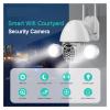 Floodlight Camera 3MP PTZ IP Camera WiFi Outdoor AI Human Detection Audio Wireless Security 4X Digital WiFi Camera with 2 Floodlights Outdoor and Indoor Camera view 2