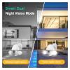 Floodlight Camera 3MP PTZ IP Camera WiFi Outdoor AI Human Detection Audio Wireless Security 4X Digital WiFi Camera with 2 Floodlights Outdoor and Indoor Camera view 3