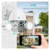 Floodlight Camera 3MP PTZ IP Camera WiFi Outdoor AI Human Detection Audio Wireless Security 4X Digital WiFi Camera with 2 Floodlights Outdoor and Indoor Camera view 4