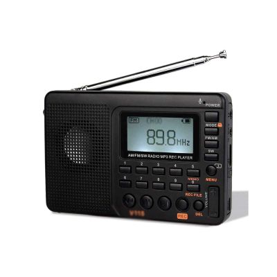 AM FM Radio Portable shortwave Radio Multi-Function Elderly Radio Portable MP3 Radio with bass and TF Socket