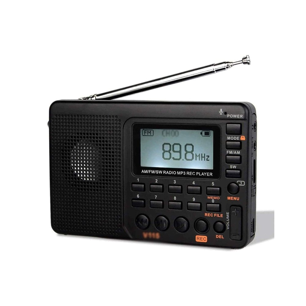 AM FM Radio Portable shortwave Radio Multi-Function Elderly Radio Portable MP3 Radio with bass and TF Socket