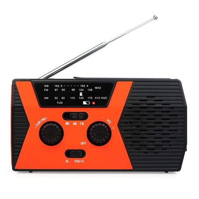 Emergency Radio Outdoor Portable Solar Crank Power Am Fmos Flashlight 2000mah Mobile Power and Reading Light Suitable for Daily use