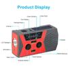 Emergency Radio Outdoor Portable Solar Crank Power Am Fmos Flashlight 2000mah Mobile Power and Reading Light Suitable for Daily use view 4