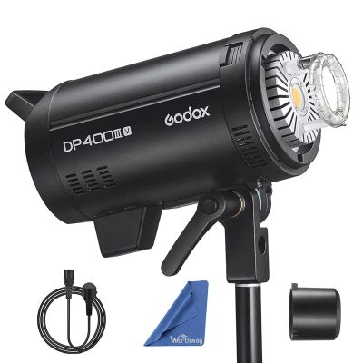 Godox DP400III-V DP400IIIV 400Ws Studio Flash Light - Bowens Mount Photography Lighting with Built-in 2.4G Wireless X System & 30W Modeling Lamp for Photographic Studio Portrait Shooting