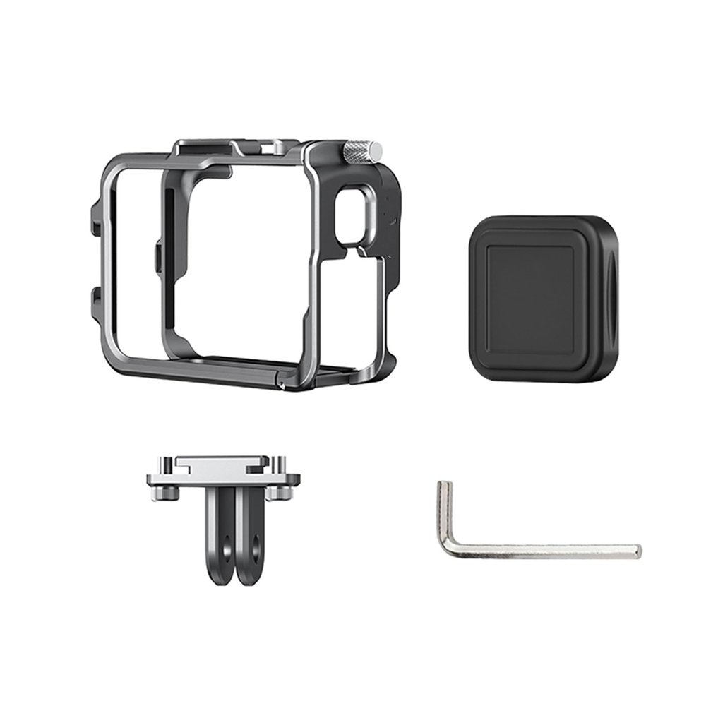 Aluminum Protective Frame Cage with Lens Cap for Insta360 Ace/Ace Pro Camera Accessories Metal Frame Housing Case Bezel with Cold Shoe Mount