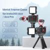 Aluminum Protective Frame Cage with Lens Cap for Insta360 Ace/Ace Pro Camera Accessories Metal Frame Housing Case Bezel with Cold Shoe Mount view 2