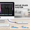 iDiskk 40Gbps 1TB M.2 NVMe SSD Professional Sturdy USB-C Aluminum External Solid State Hard Drive - Up to 3000MB/s, Thunderbolt 3 (40Gbps), USB-C (10Gbps),Compatible with USB4/3.2/3.1/3.0/2.0 view 4