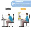 Kunovo Clear Tempered Glass Corner Monitor Stand, Ergonomic Triangle Computer Screen Riser with Aluminum Alloy Leg, Universal Desktop Organization Shelf view 3