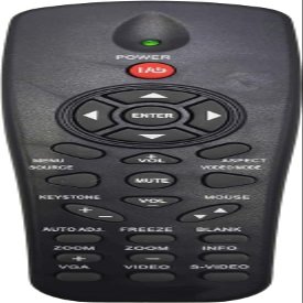 KRPTQJoo Remote Control for Dell 1800MP 1100MP 1430X 1420X 3300MP 5100MP 1550 1650 7760 M109S M110 M115HD M900HD P318S S560 S560P S560T 4100MP 2400MP 2200MP DLP Digital Projector