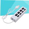 HOMSFOU 2pcs USB Hub Port Independent USB Divider for Easy Device Connectivity Office School Compact Design Built Cable view 4