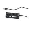 HOMSFOU 2pcs 4 4-Port USB Hub Laptop USB Port Expander Splitter for Keyboard Mouse Webcam Mp3 Player Etc view 3