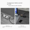 2Pcs Wall-Mounted Socket Fixer Self-Adhesive Desktop Socket Fixer Power Strip Holder Punch Free Socket Hanger for Kitchen Home Office (2Pcs Clear Grey) view 2