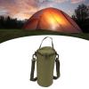 Leopacat Large Capacity Camping Storage Bag with Double Zipper, Gas Cylinder Cover 1000D Nylon Organizer with Adjustable Shoulder Strap for Gas Tanks Camping Lights Outdoor GearGreen view 2