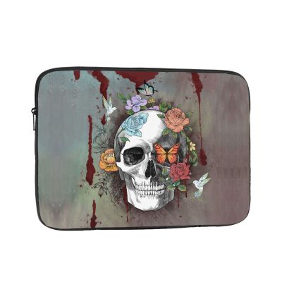 12 13-17 inch Butterfly Roses and Skull Laptop Sleeve Laptop case Durable Shockproof Waterproof Laptop Bag Laptop Carrying case Laptop Protective case