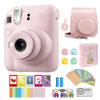 FUJIFILM INSTAX Mini 12 Instant Film Camera | Blossom Pink Bundled with Instax Accessory Bundle + Cleaning Cloth (8 Items) view 1