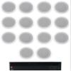 Audiosavings Bundle: (1) JBI CSA1300Z 1 Channel 300w 70v Commercial Amplifier Rack Mount Amp Bundle with (7) 2 Rockville CC65T White 6.5" Commercial 70v Ceiling Speakers for Restaurant (Items 8) view 1